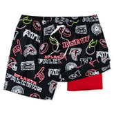 Atlanta Falcons Chubbies The Neon 5.5" Classic Lined Swim Trunks - Black - NFL