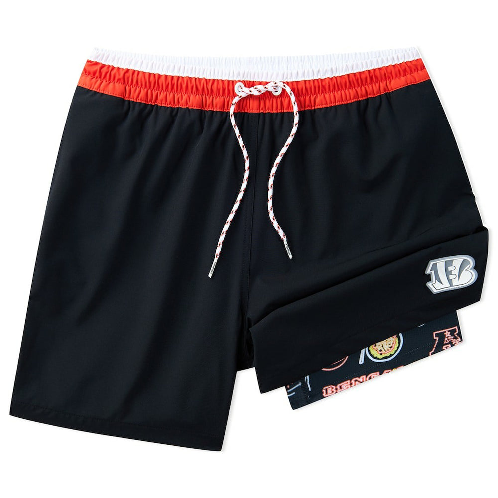 Cincinnati Bengals Chubbies 5.5" Classic Lined Swim Trunks - Black - NFL