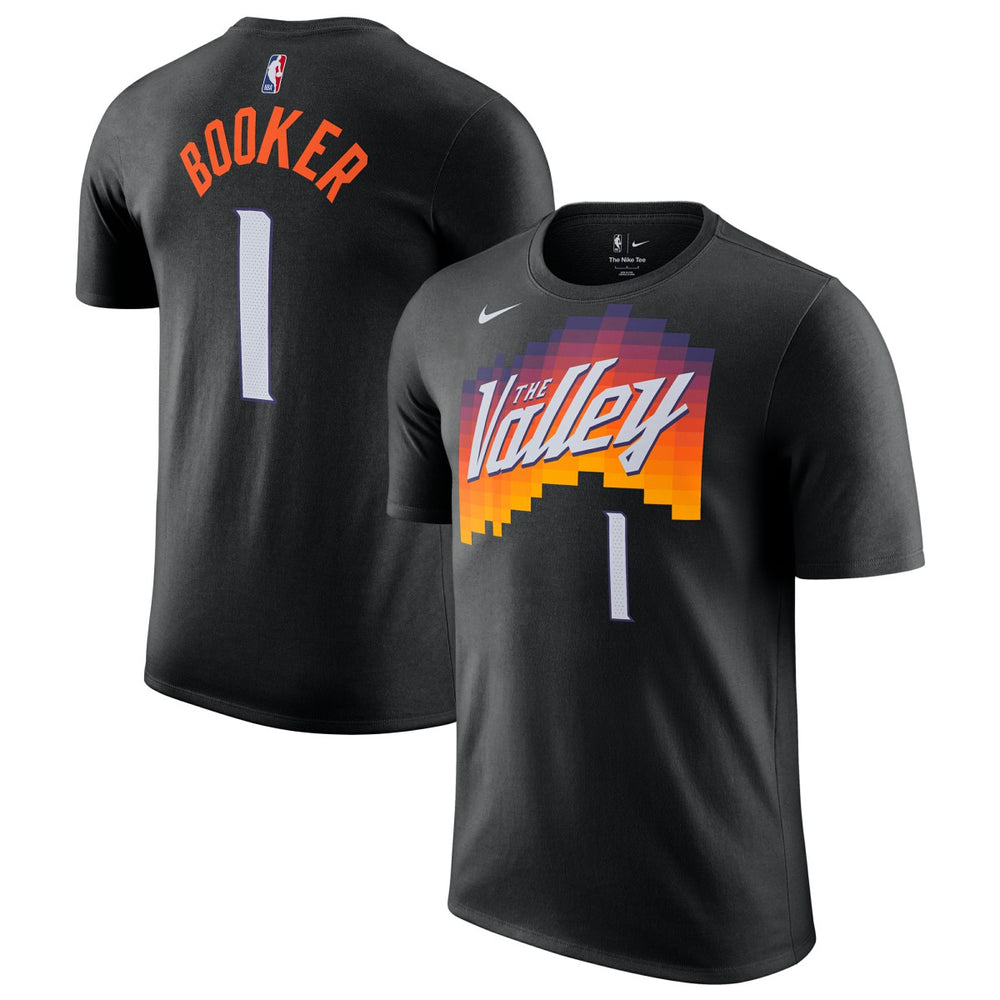 Nike Devin Booker Phoenix Suns Unisex 2025/26 City Edition Name & Number T-Shirt Black