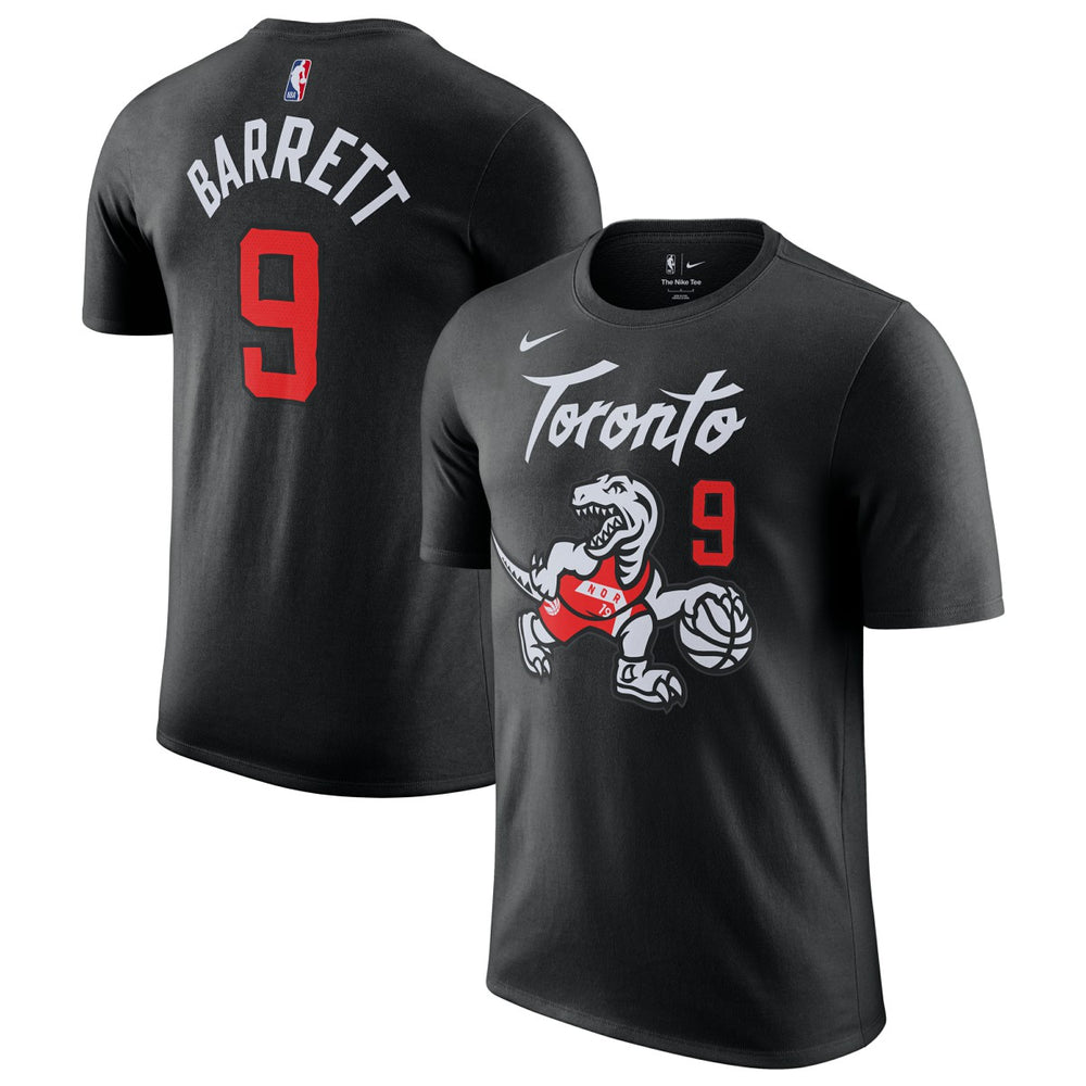 Nike RJ Barrett Toronto Raptors Unisex 2025/26 City Edition Name & Number T-Shirt Black