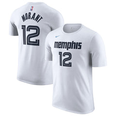 Nike Ja Morant Memphis Grizzlies Unisex 2025/26 City Edition Name & Number T-Shirt White