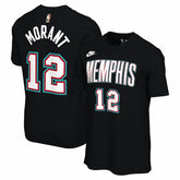 Nike Ja Morant Memphis Grizzlies Unisex Name & Number T-Shirt Classic Edition Black