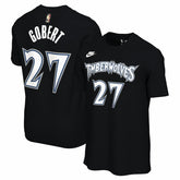 Nike Rudy Gobert Minnesota Timberwolves Unisex Name & Number T-Shirt Classic Edition Black