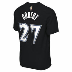 Nike Rudy Gobert Minnesota Timberwolves Unisex Name & Number T-Shirt Classic Edition Black