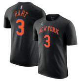 Josh Hart New York Knicks Jordan Brand Unisex Name & Number T-Shirt Statement Edition Black