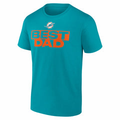 Miami Dolphins Best Dad Father's Day T-Shirt - Aqua - NFL