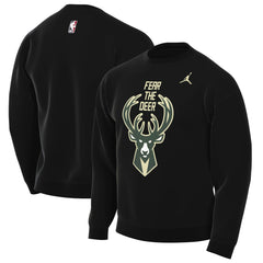 Milwaukee Bucks Jordan Brand Statement Edition Sweatshirt Black