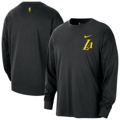 Nike Los Angeles Lakers 2025/26 City Edition Remix Essential Logo Long Sleeve T-Shirt Black