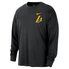 Nike Los Angeles Lakers 2025/26 City Edition Remix Essential Logo Long Sleeve T-Shirt Black