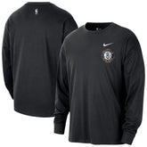 Nike Brooklyn Nets 2025/26 City Edition Remix Essential Logo Long Sleeve T-Shirt Black
