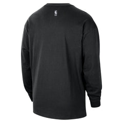Nike Brooklyn Nets 2025/26 City Edition Remix Essential Logo Long Sleeve T-Shirt Black