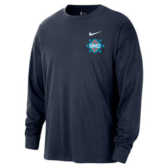 Nike Oklahoma City Thunder 2025/26 City Edition Remix Essential Logo Long Sleeve T-Shirt Navy