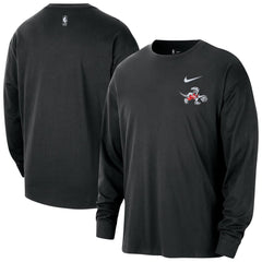 Nike Toronto Raptors 2025/26 City Edition Remix Essential Logo Long Sleeve T-Shirt Black