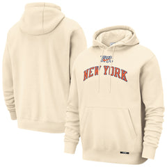 Nike New York Knicks 2025/26 City Edition Essential Remix Club Hoodie Natural