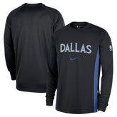 Nike Dallas Mavericks 2025/26 City Edition Authentic Pregame Dri-FIT Long Sleeve Shooting T-Shirt Black