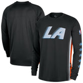 Nike LA Clippers 2025/26 City Edition Authentic Pregame Dri-FIT Long Sleeve Shooting T-Shirt Black