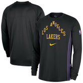 Nike Los Angeles Lakers 2025/26 City Edition Authentic Pregame Dri-FIT Long Sleeve Shooting T-Shirt Black
