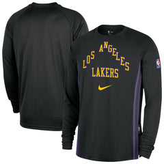 Nike Los Angeles Lakers 2025/26 City Edition Authentic Pregame Dri-FIT Long Sleeve Shooting T-Shirt Black