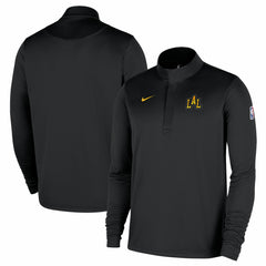 Nike Los Angeles Lakers 2025/26 City Edition Remix Authentic Coaches Dri-FIT Half-Zip Pullover Black