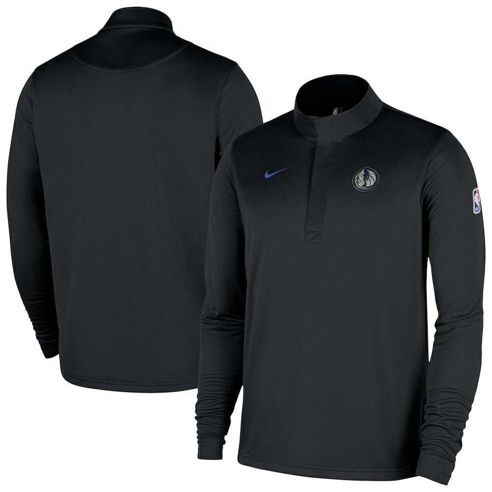 Nike Dallas Mavericks 2025/26 City Edition Remix Authentic Coaches Dri-FIT Half-Zip Top Black