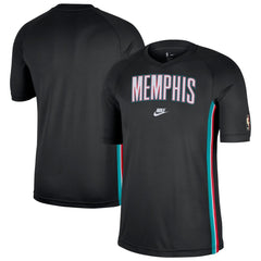Nike Memphis Grizzlies Classic Edition Hardwood Classics Authentic Game Shooting Dri-FIT Raglan T-Shirt Black