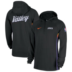 Nike Phoenix Suns 2025/26 City Edition Remix Authentic On-Court Quarter-Zip Dri-FIT Hooded Jacket Black