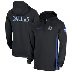 Nike Dallas Mavericks 2025/26 City Edition Remix Authentic On-Court Quarter-Zip Dri-FIT Hooded Jacket Black