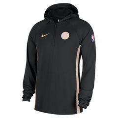 Nike Atlanta Hawks 2025/26 City Edition Remix Authentic On-Court Quarter-Zip Dri-FIT Hooded Jacket Black