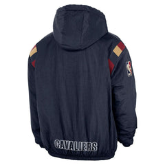 Nike Cleveland Cavaliers Hardwood Classics Therma-FIT Half-Zip Hooded Windbreaker Navy