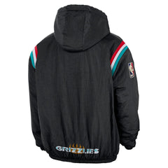 Nike Memphis Grizzlies Hardwood Classics Therma-FIT Half-Zip Hooded Windbreaker Black