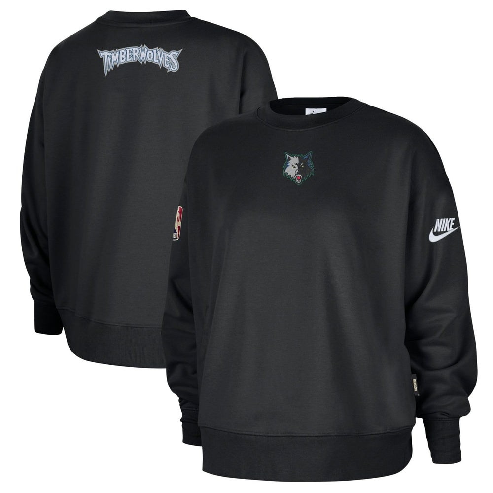 Nike Minnesota Timberwolves Women's Classic Edition Hardwood Classics Premium Phoenix Fleece Sweatshirt Black