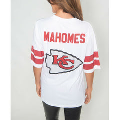 Kansas City Chiefs Cuce Women's Crystal V-Neck Tunic - White - NFL