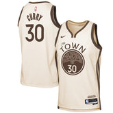 Nike Stephen Curry Golden State Warriors Youth 2025/26 City Edition Swingman Jersey Tan