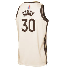 Nike Stephen Curry Golden State Warriors Youth 2025/26 City Edition Swingman Jersey Tan