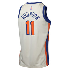 Nike Jalen Brunson New York Knicks Youth 2025/26 City Edition Swingman Jersey Cream