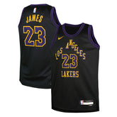 Nike LeBron James Los Angeles Lakers Youth 2025/26 City Edition Swingman Jersey Black