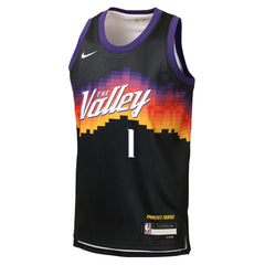 Nike Devin Booker Phoenix Suns Youth 2025/26 City Edition Swingman Jersey Black