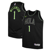 Nike Zion Williamson New Orleans Pelicans Youth 2025/26 City Edition Swingman Jersey Black