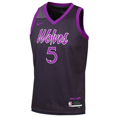 Nike Anthony Edwards Minnesota Timberwolves Youth 2025/26 City Edition Swingman Jersey Purple