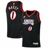 Nike Tyrese Maxey Philadelphia 76ers Youth Swingman Jersey Classic Edition Black