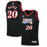 Nike Jared McCain Philadelphia 76ers Youth Swingman Jersey Classic Edition Black
