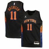 Jalen Brunson New York Knicks Jordan Brand Youth Swingman Jersey Statement Edition Black