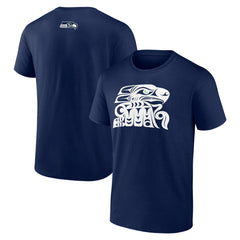 Seattle Seahawks Muckleshoot Tribe T-Shirt - College Navy - NFL