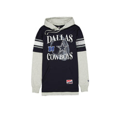 Dallas Cowboys New Era Twofer Layered Long Sleeve Hoodie T-Shirt - Navy - NFL