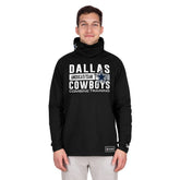 Dallas Cowboys New Era Functional Fandom Balaclava Helmet Stripe Tri-Blend Hoodie - Black - NFL