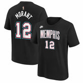 Nike Ja Morant Memphis Grizzlies Youth Name & Number T-Shirt Classic Edition Black