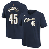 Nike Donovan Mitchell Cleveland Cavaliers Youth Name & Number T-Shirt Classic Editi- Navy