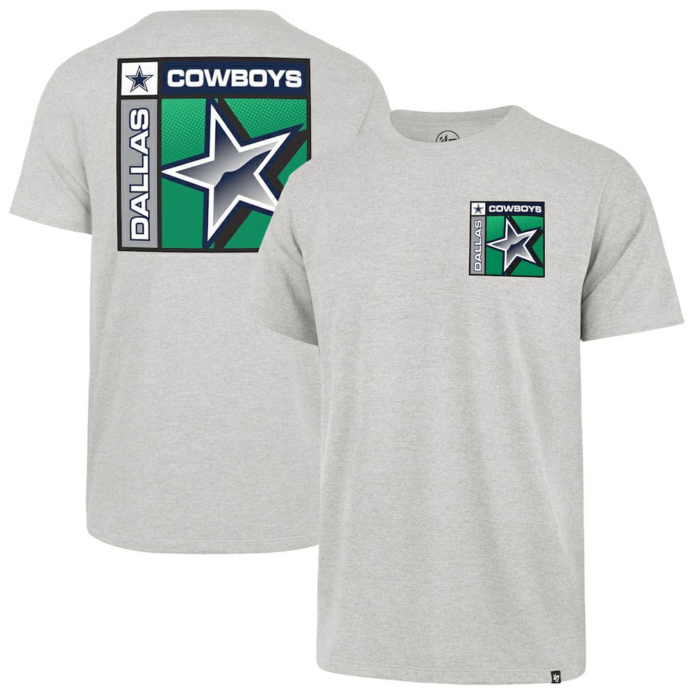 Dallas Cowboys '47 Chrome Plate Franklin T-Shirt - Heather Gray - 47 brand