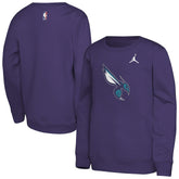 Charlotte Hornets Jordan Brand Youth Courtside Statement Edition Sweatshirt Purple