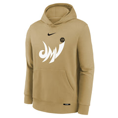 Nike Washington Wizards Youth 2025/26 City Edition Club Logo Fleece Hoodie Tan